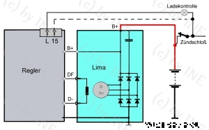 Drehstrolichtmaschine Schaltung