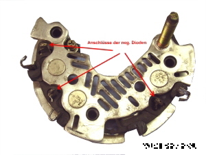 Anleitung Gleichrichterdioden an Lichtmaschine wechsel